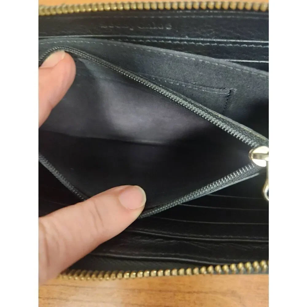 See By Chloe long black Zip around wallet